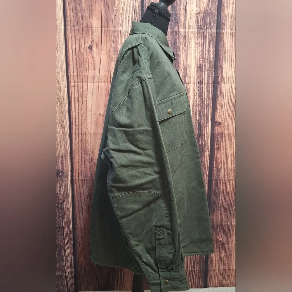 Carhartt Olive Vintage Flannel Lined Mens Size 3XL.